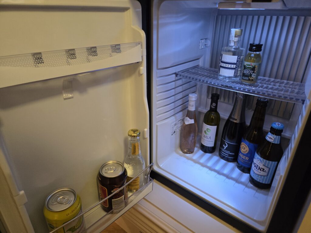 ホテル・セントジョージ,ヘルシンキの冷蔵庫の中のドリンク