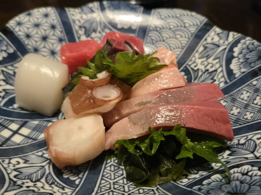 釜座二条 丸福の刺身の盛り合わせ