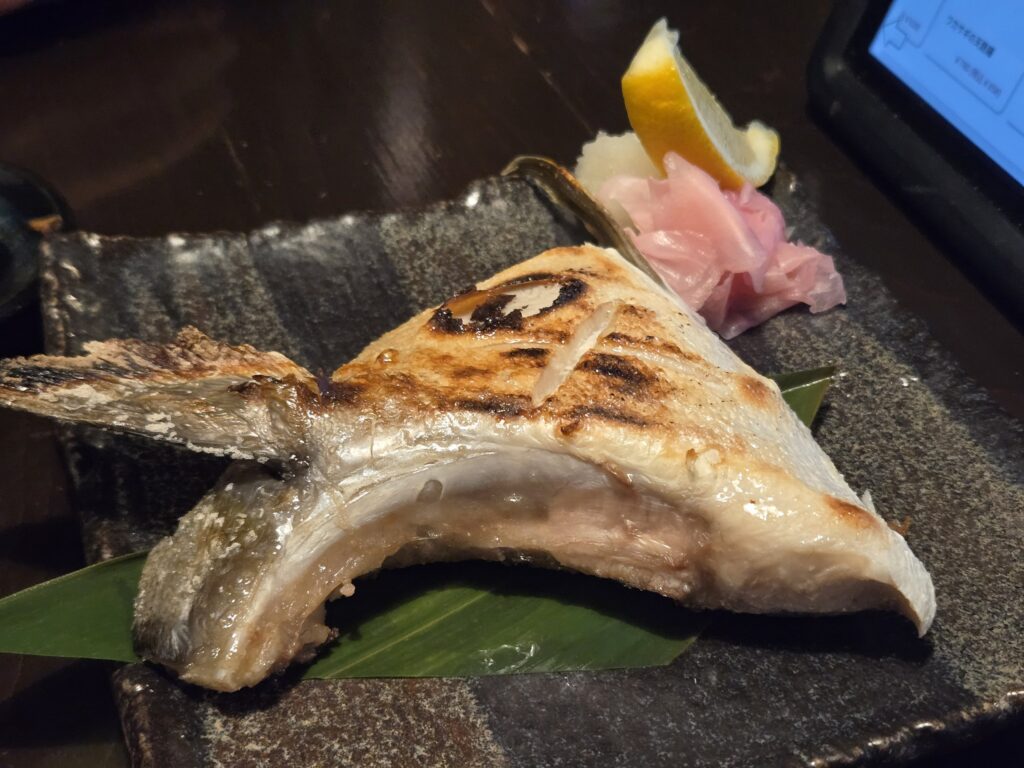 釜座二条 丸福の焼き魚のカマ