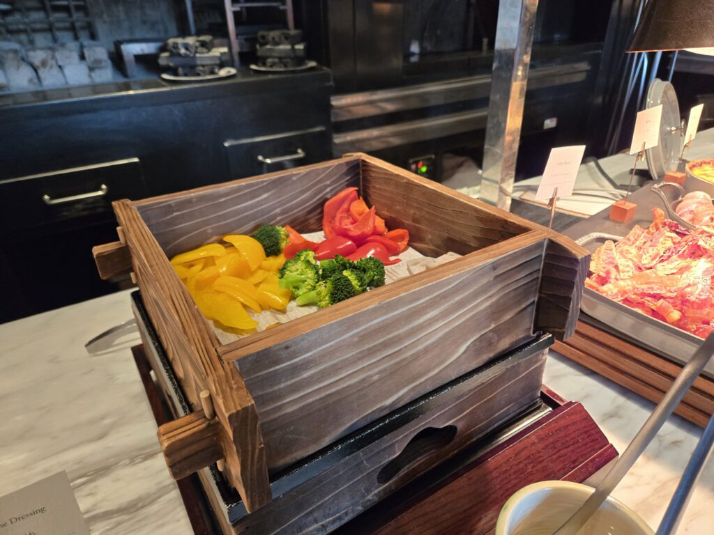 ホテルザ三井京都の朝食のせいろの蒸し野菜