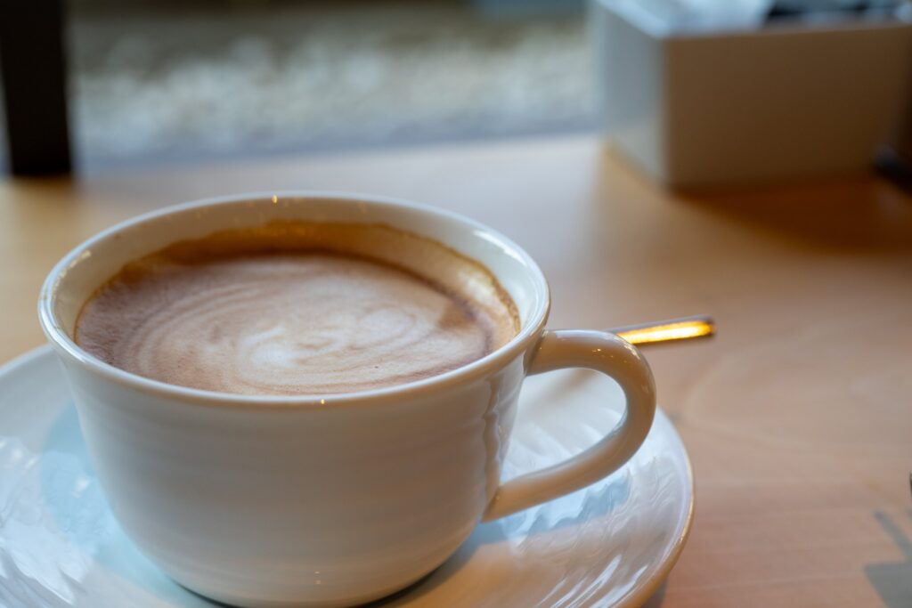 ホテルザ三井京都の朝食のカプチーノ